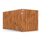 Cotswold reeded wooden garden planter, tan, hand-built in Kent