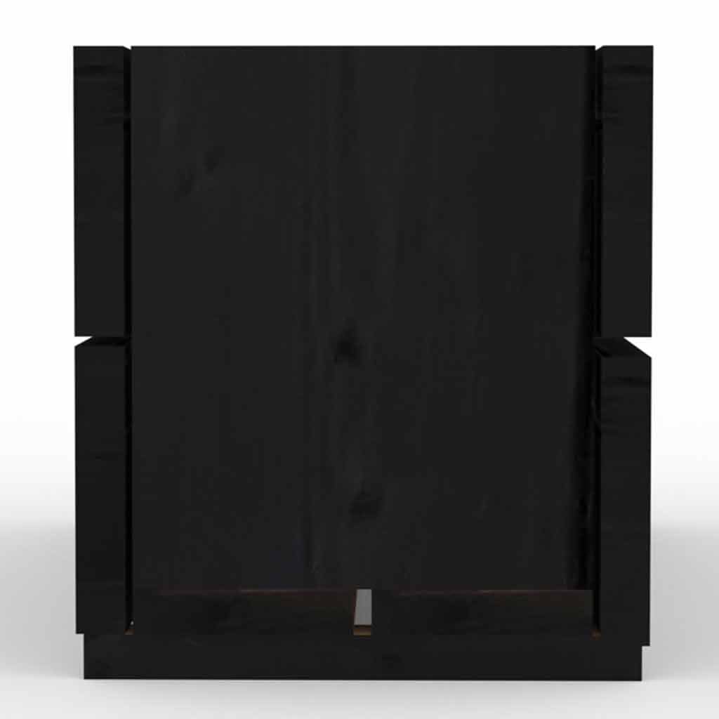 The Hastings Black Wooden Planter