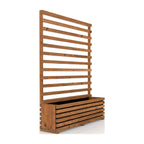 Sussex planter trellis panel, tan timber, hand-built in Kent
