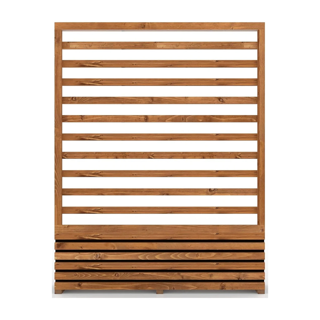 Sussex planter trellis panel, tan timber, hand-built in Kent
