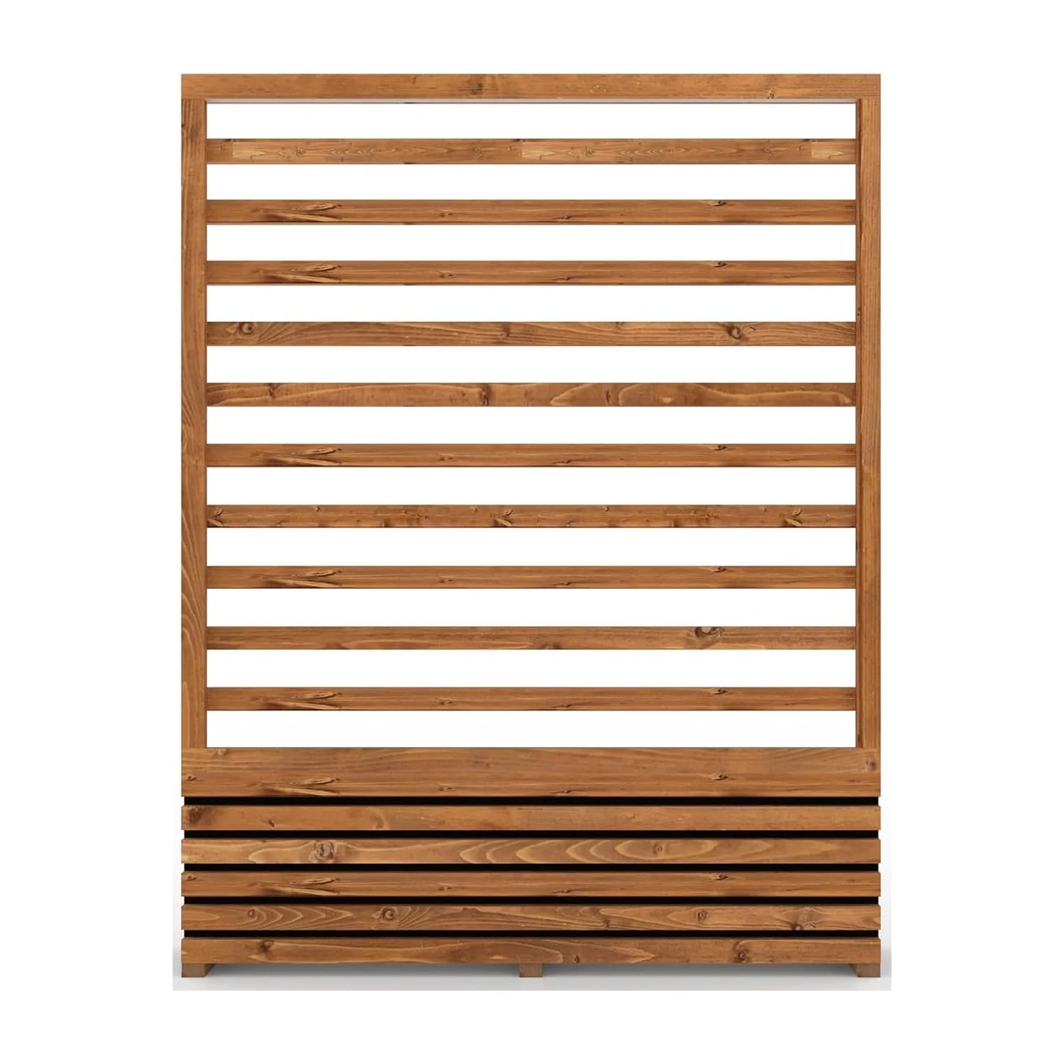 Sussex planter trellis panel, tan timber, hand-built in Kent