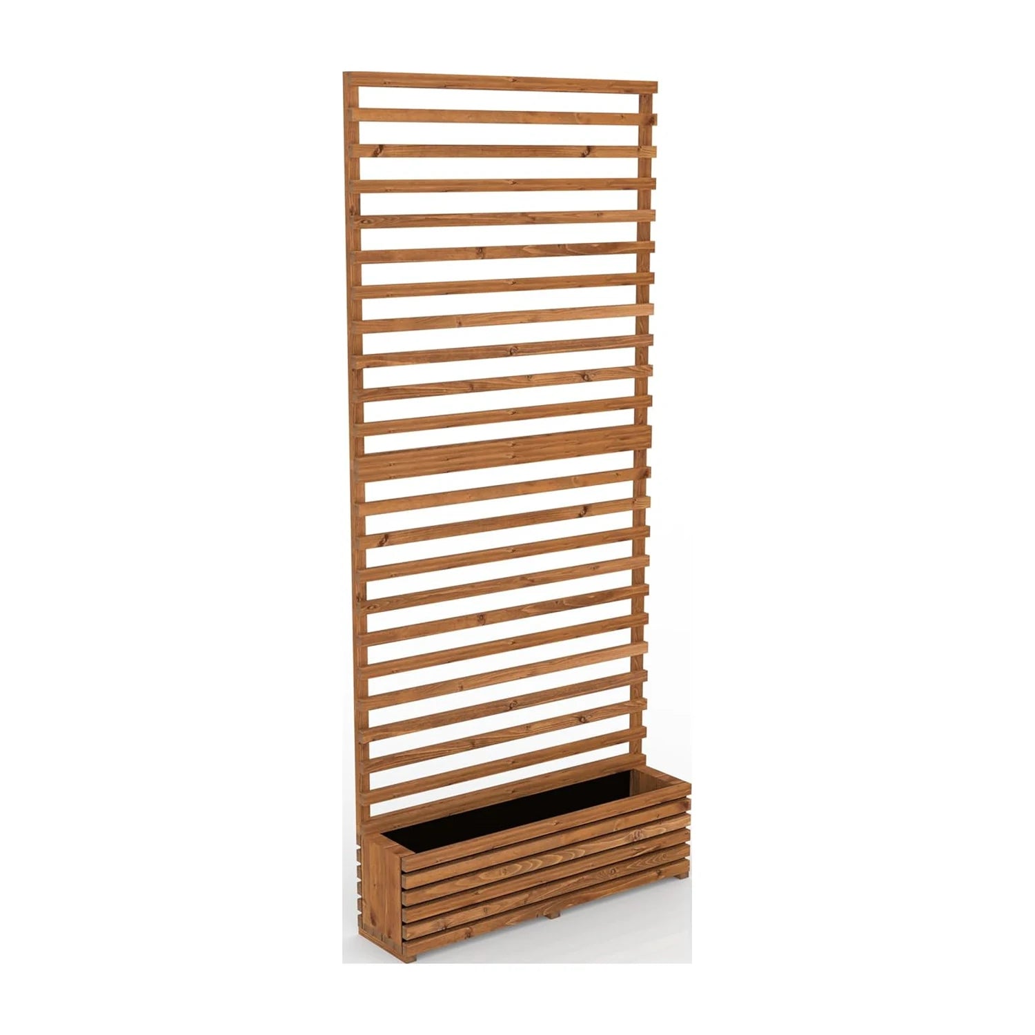 Sussex planter trellis panel, tan timber, hand-built in Kent