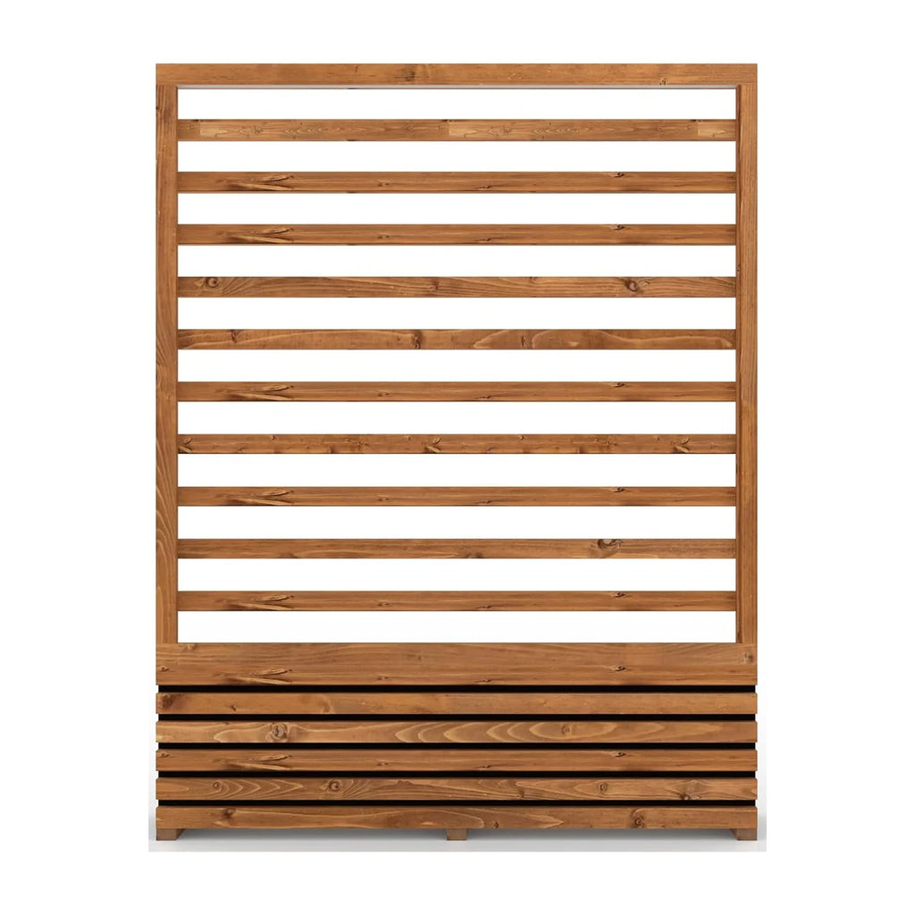 Sussex planter trellis panel, tan timber, hand-built in Kent