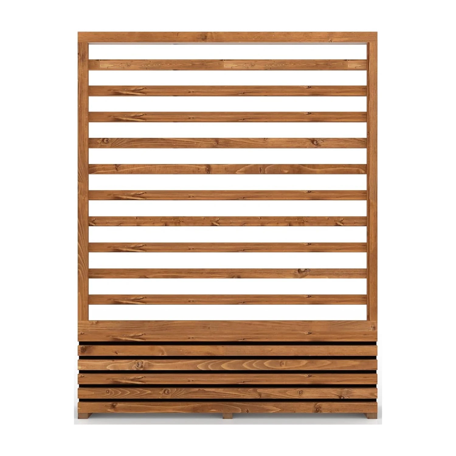 Sussex planter trellis panel, tan timber, hand-built in Kent