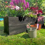 The Hastings Black Wooden Planter
