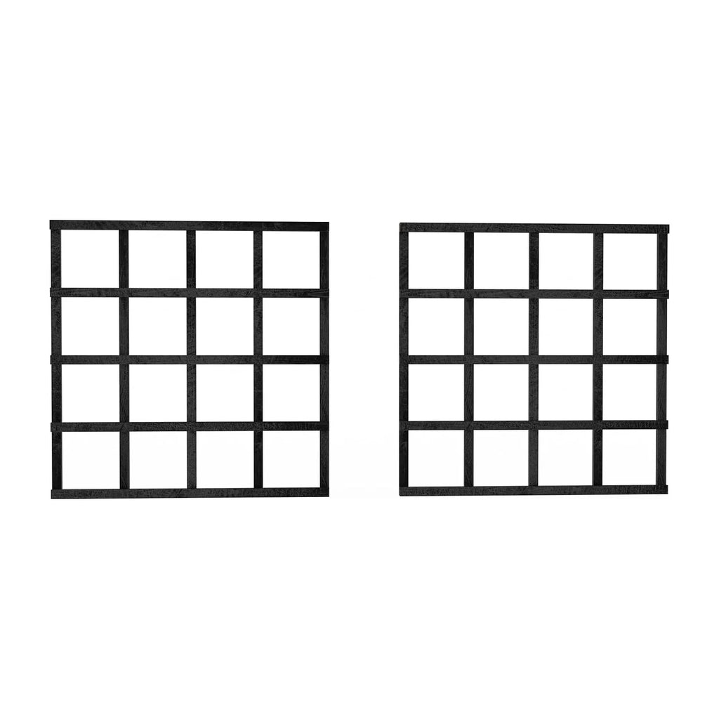 Sussex garden wall trellis double pack, handmade timber, Tan and Black
