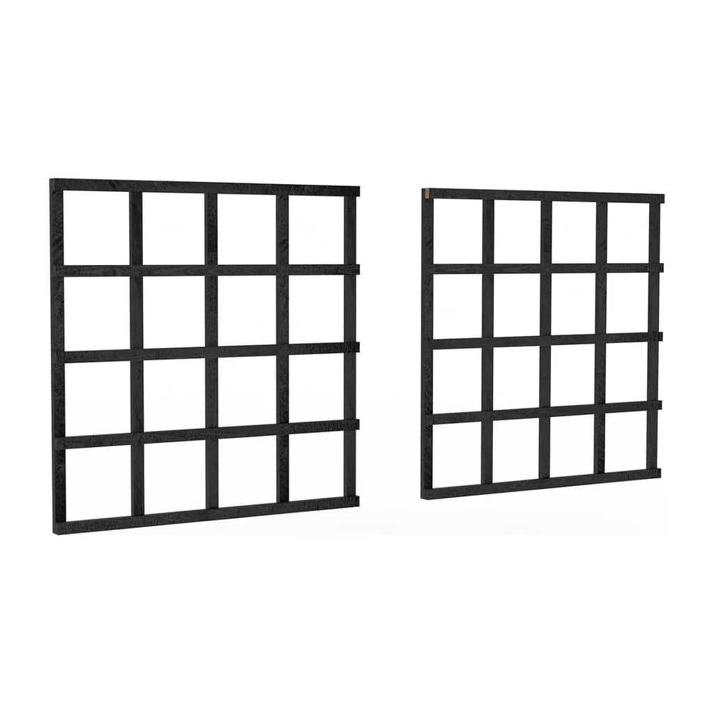 Sussex garden wall trellis double pack, handmade timber, Tan and Black