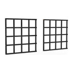 Sussex garden wall trellis double pack, handmade timber, Tan and Black