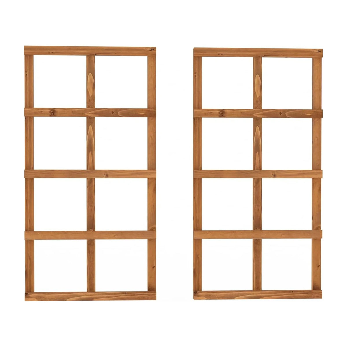 Sussex garden wall trellis double pack, handmade timber, Tan and Black