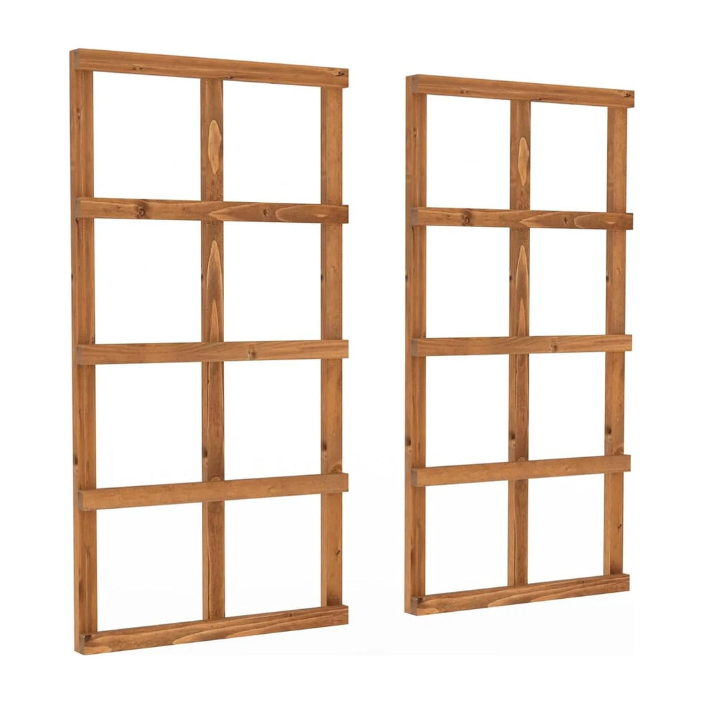 Sussex garden wall trellis double pack, handmade timber, Tan and Black