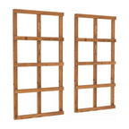 Sussex garden wall trellis double pack, handmade timber, Tan and Black