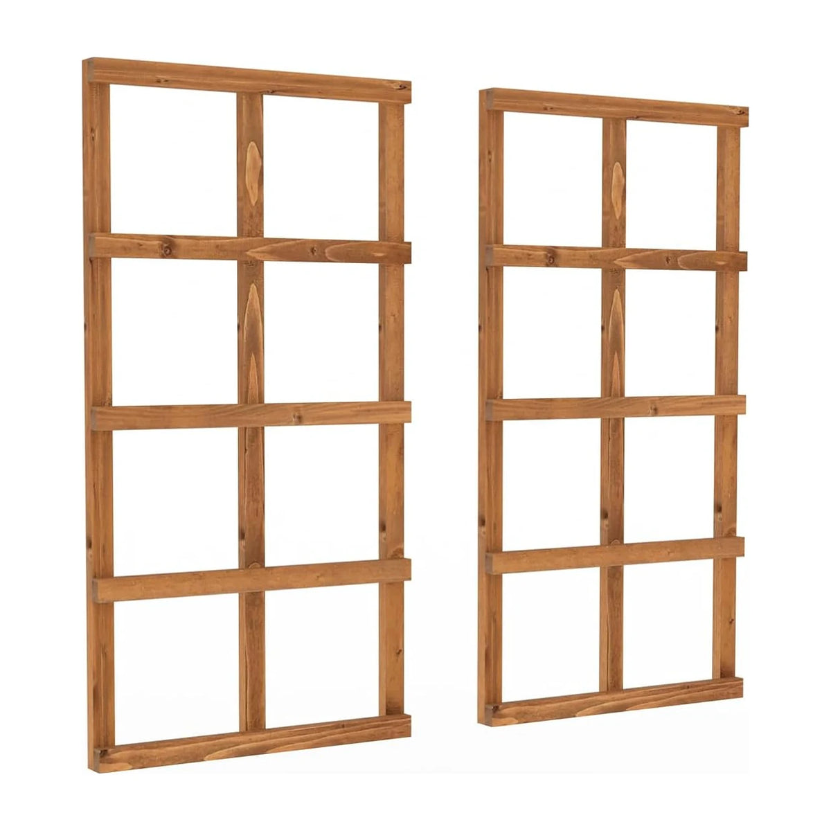 Sussex garden wall trellis double pack, handmade timber, Tan and Black