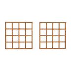 Sussex garden wall trellis double pack, handmade timber, Tan and Black