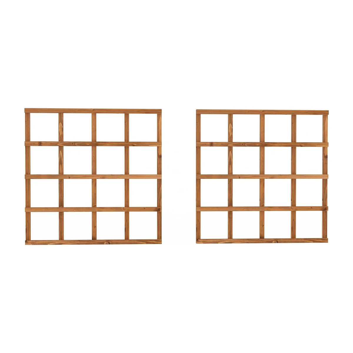 Sussex garden wall trellis double pack, handmade timber, Tan and Black